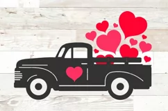 Valentine's Day Truck svg with Hearts Product Image 2
