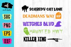 Halloween Street Signs SVG Cut File Product Image 1