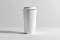 White Paper Cup Background Product Image 1