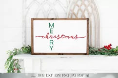 Merry CHRISTmas SVG | Winter SVG | Modern Farmhouse SVG Product Image 1