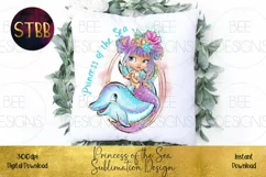 Princess of the Sea Mermaid Sublimation Design Product Image 2