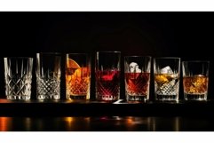 arranged drink glasses on bar dark background Product Image 1