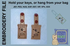 ITH Outhouse Key Fob - Embroidery Design Product Image 2