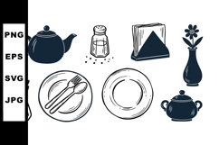 Hand Drawn Vintage Kitchen Utensil Clipart Set Product Image 1