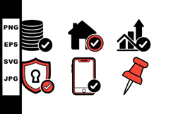 Minimalist Security Icon Vector Set for UI Design Product Image 1