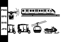 Vector Transport Icons Bundle For Travel Projects Product Image 1