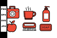 Personal Hygiene Essentials SVG Clipart Bundle Product Image 1