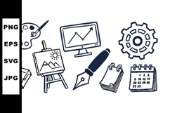 Vector Creative Tools Icon Bundle For Designers Product Image 1