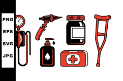 Medical Supplies Vector Clipart Bundle For Healthcare Product Image 1
