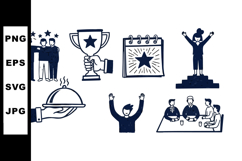 Business Achievement Icon Vector Clipart Set Product Image 1