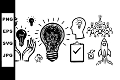 Hand Drawn Idea and Innovation Clipart Bundle Product Image 1