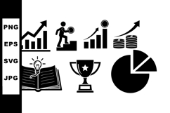 Business Growth Icon Vector Set for Presentations Product Image 1