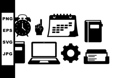 Minimal Office Icon Svg Set For Business Designs Product Image 1
