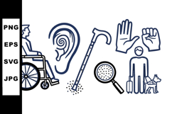 Assistive Technology Icons Bundle For Accessibility Product Image 1