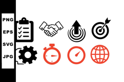Business Vector Icon Set For Office And Project Management Product Image 1