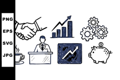 Business Icons Vector Set for Corporate Use Product Image 1