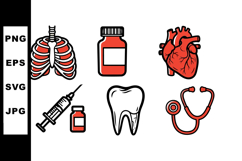 Medical Anatomy Icon Vector Bundle For Healthcare Product Image 1