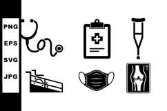 Medical Equipment Svg Clipart Bundle For Healthcare Product Image 1