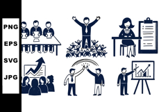 Business Meeting Vector Icon Set for Presentations Product Image 1