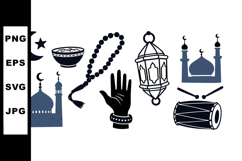 Ramadan Islamic Clipart Bundle for Eid Cards Product Image 1