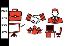Business Meeting Icon Set for Corporate Presentations Product Image 1