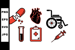 Medical Health Vector Icon Bundle For Healthcare Design Product Image 1