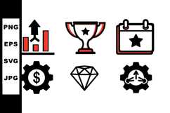 Professional Business Growth Icon Pack Vector SVG Product Image 1