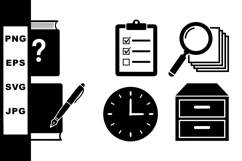 Minimalist Office Icon Set For Business Projects Product Image 1