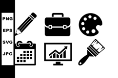 Minimalist Office Icon Vector Bundle For Business Use Product Image 1