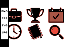 Business Icon SVG Vector Set for Office Design Product Image 1