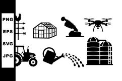 Farm Agriculture Svg Icons Clipart Set Bundle Product Image 1