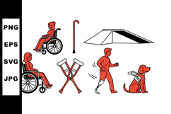 Disability Awareness Vector Clipart Set For Inclusive Design Product Image 1