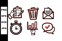 Minimalist Business Icon Vector Set for Office Use Product Image 1