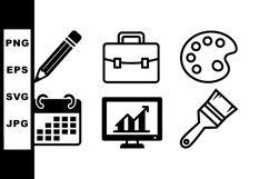 Business Icon Vector Clipart Set For Office Use Product Image 1