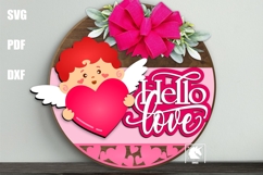 Valentine Door Hangers SVG Bundle | Romantic Welcome Signs Product Image 4