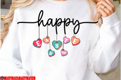 Happy Easter SVG Design Cute Easter Quotes SVG Bunny SVG Product Image 1