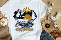 Camping Is My Happy Place SVG PNG DXF EPS Files Camping SVG Product Image 3