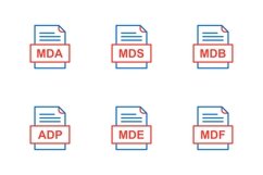 Set Of File Formats Icons Product Image 1