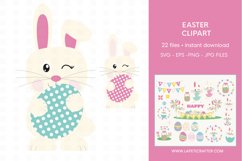 Happy Easter bunny clipart set Product Image 3