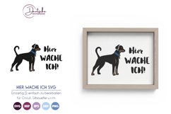 Hier wache ich SVG | Dobermann SVG Product Image 1