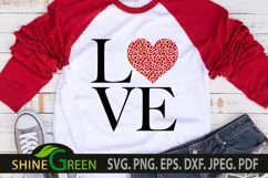 Valentines SVG - Love Animal Print Heart - Couple Gift SVG Product Image 4