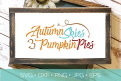 Autumn Skies and Pumpkin Pies SVG Cut File Product Image 1