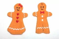 Gingerbread Finger Puppet Duo in the Hoop ITH Embroidery Product Image 2