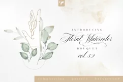 Floral Watercolor Bouquet Vol52 Product Image 1