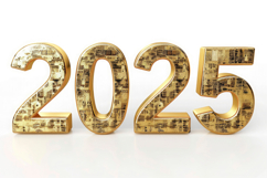 Gold Number 2025 Background Wallpaper Product Image 1