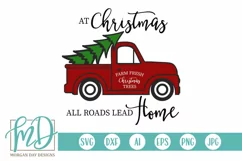 At Christmas All Roads Lead Home SVG DXF PNG Cut File Product Image 2