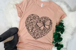 Floral Heart SVG | Butterfly SVG | Flower SVG Product Image 5