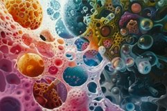 Vibrant digital art depicting a colorful, abstract represent Product Image 1