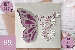 3D Floral butterfly | Paper cutting | Butterfly SVG Product Image 1