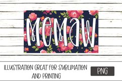 Sublimation Memaw PNG Design Product Image 1